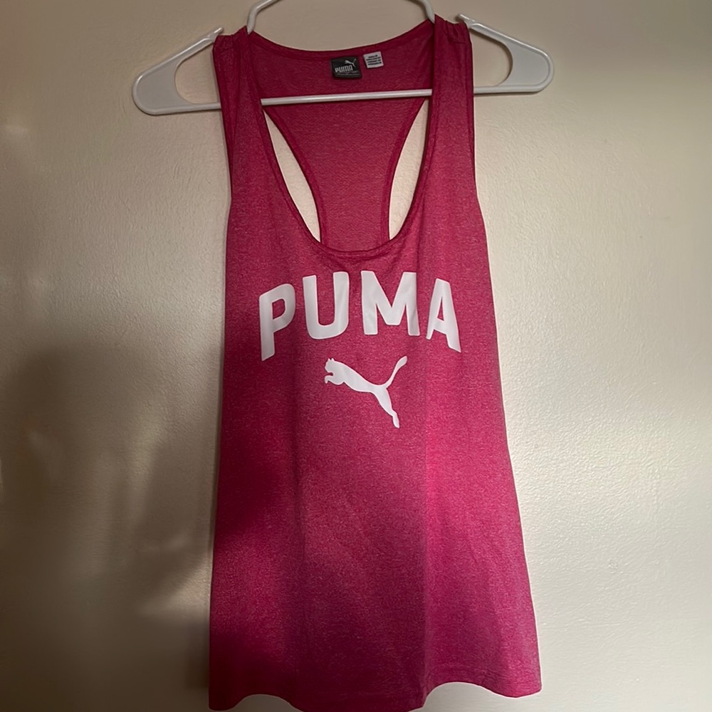 Puma Pink Racerback Tank Top Size Large